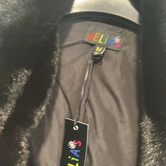 Teddy Bear Embellished Black Coat size medium new with tags art to wear - Picture 2 of 7